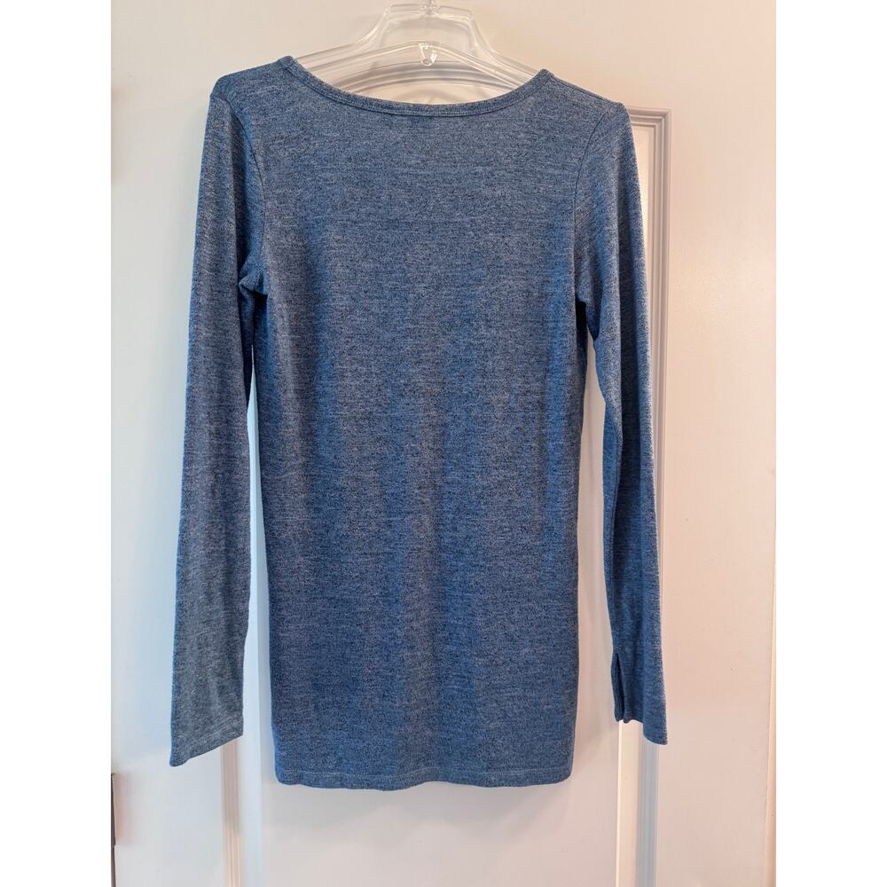 NWT GAP Women's Blue V-Neck Long Sleeve Tunic Top XS Soft Stretch - Picture 7 of 7